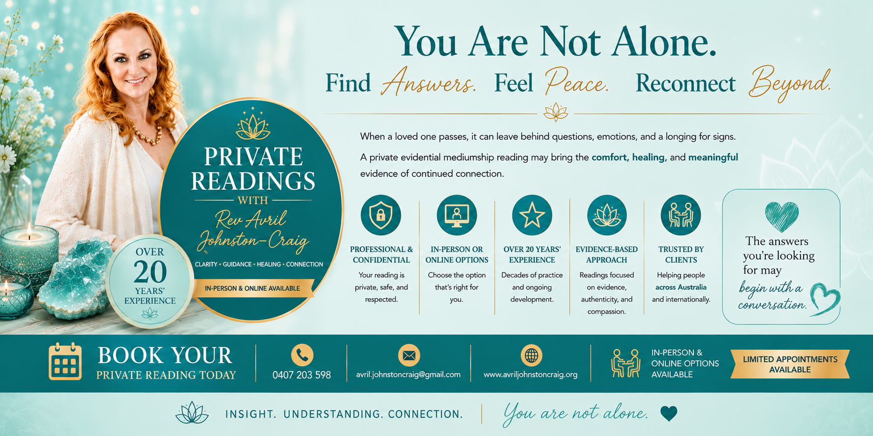 Personal and Group Readings – Avril Johnston-Craig | Psychic Mediumship